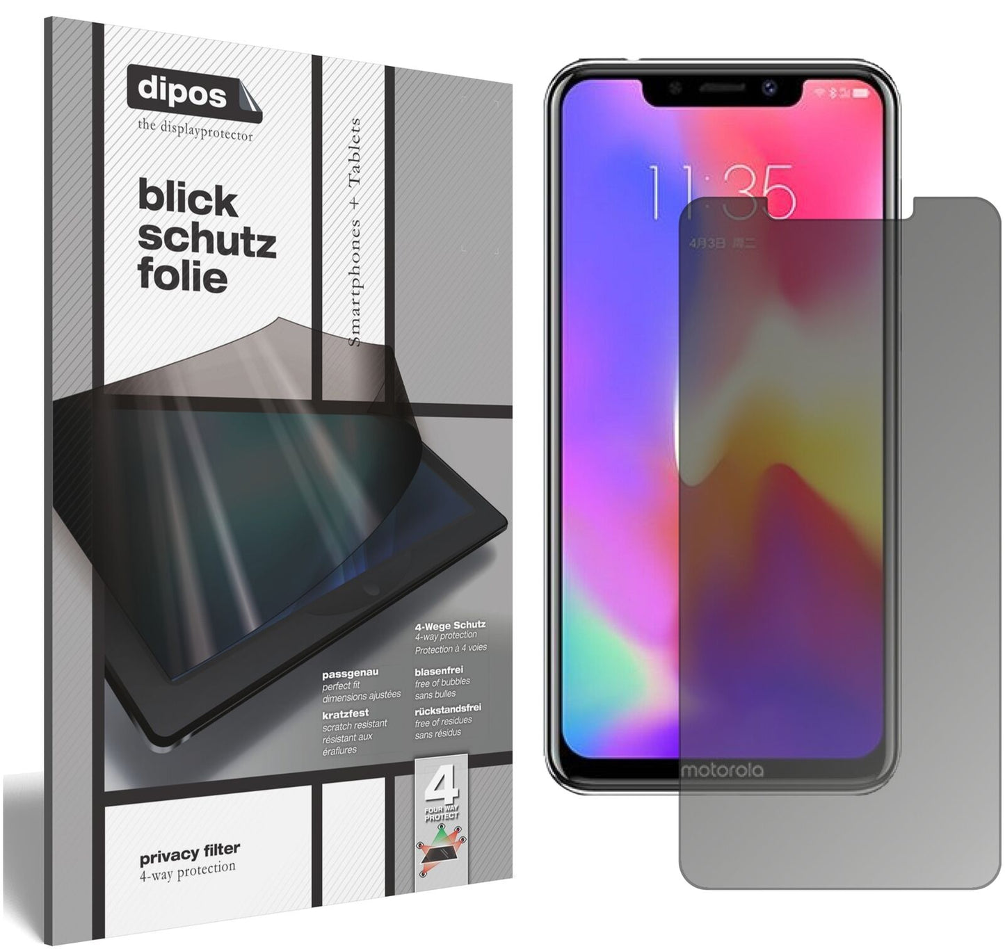 Blickschutzfolie für Motorola P30 matt Schutzfolie Privacy
