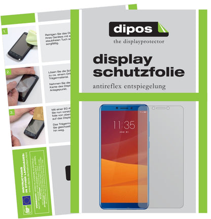 LenovoK5 (2018) mit aufgebrachter dipos Displayschutzfolie, die lästige Fingerabdrücke minimiert
