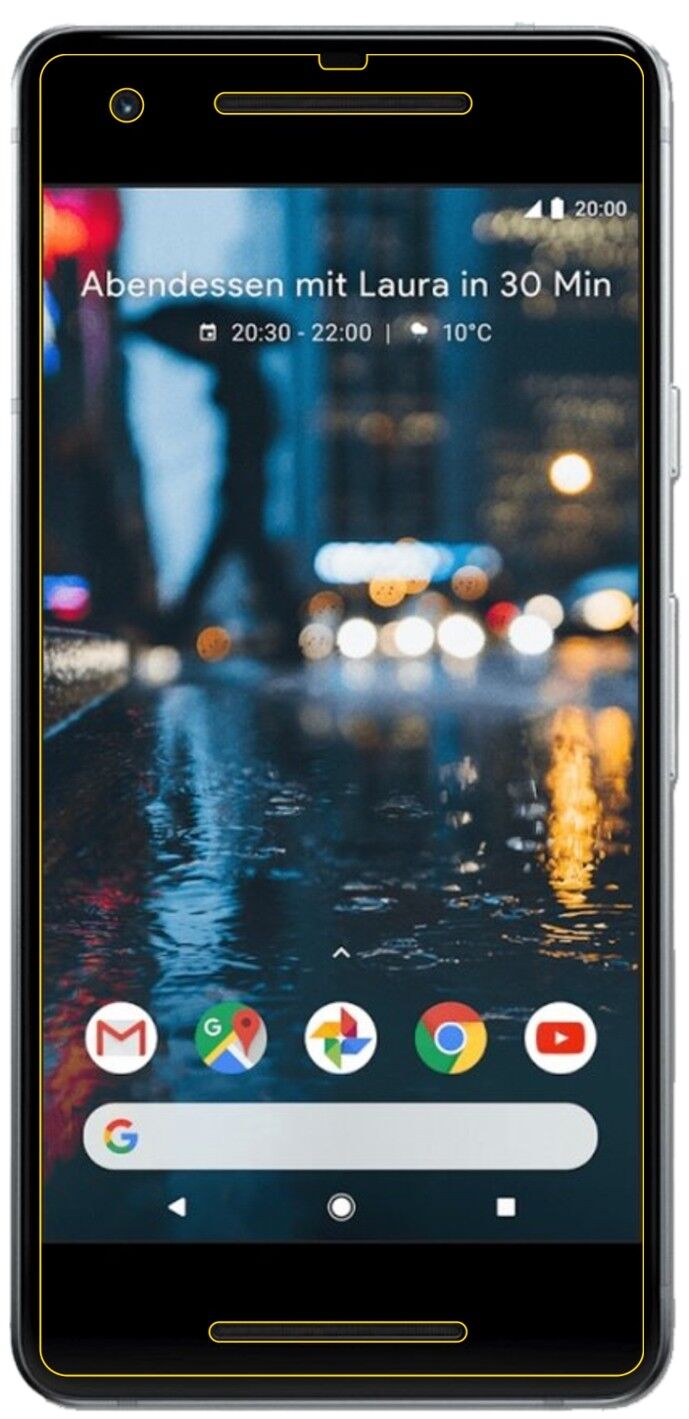 1x 9H Schutzfolie matt für Google Pixel 2 Panzerfolie