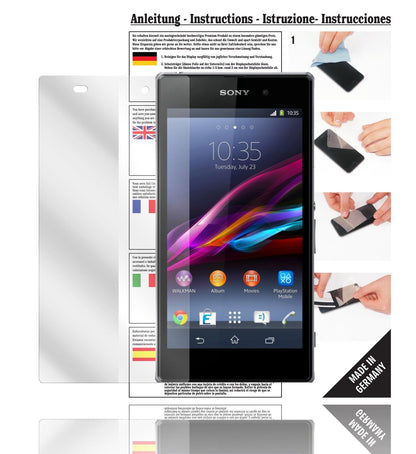 6x Schutzfolie klar für Xperia Z1 Sony Display-Schutzfolie