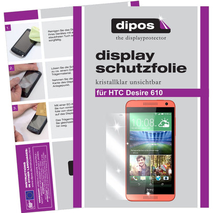 2x Schutzfolie klar für Desire 610 HTC Display-Schutzfolie