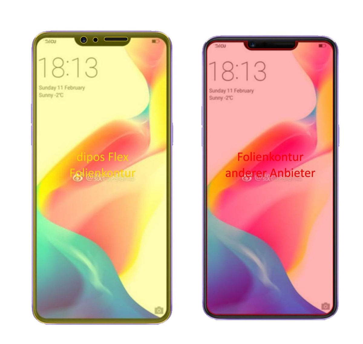 2x 3D Full Cover Screen Protector for Oppo R15 Dream Mirror