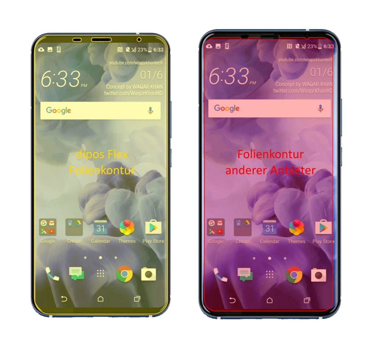2x 3D Full Cover Screen Protector for HTC U11 Plus
