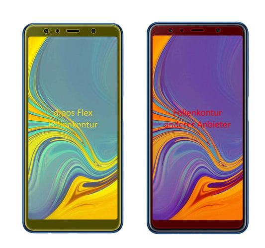 2x Full Cover Screen Protector for Samsung Galaxy A7 (2018) – Covers Curved Edges | dipos