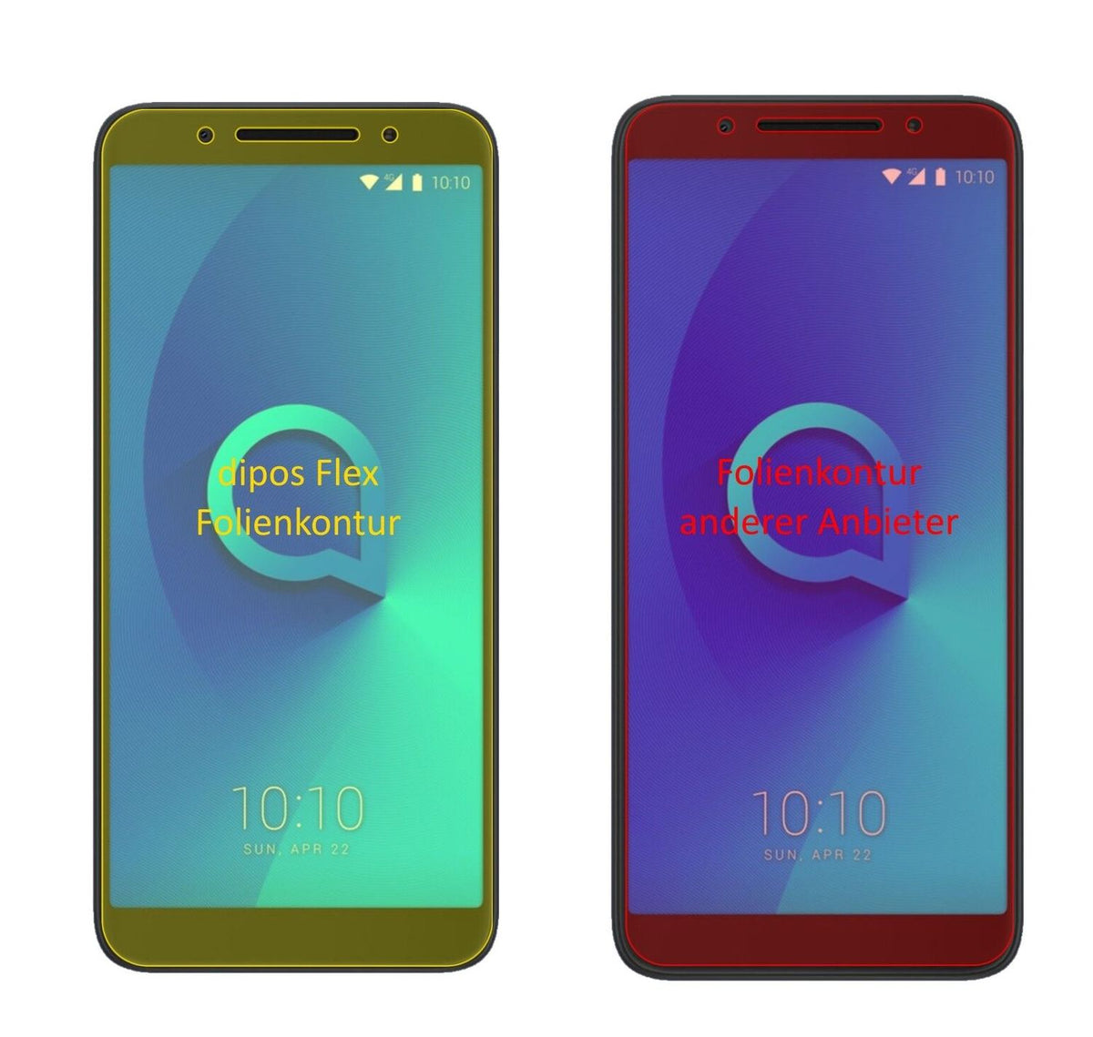 2x 3D Full Cover Screen Protector for Alcatel 3