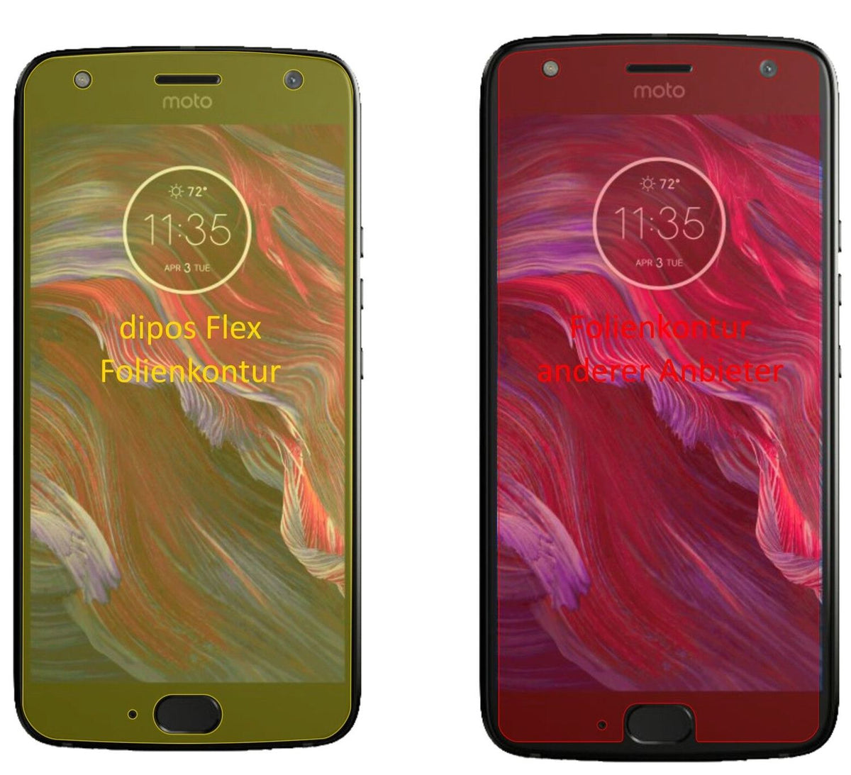 3x 3D Full Cover Screen Protector for Lenovo Motorola Moto X4