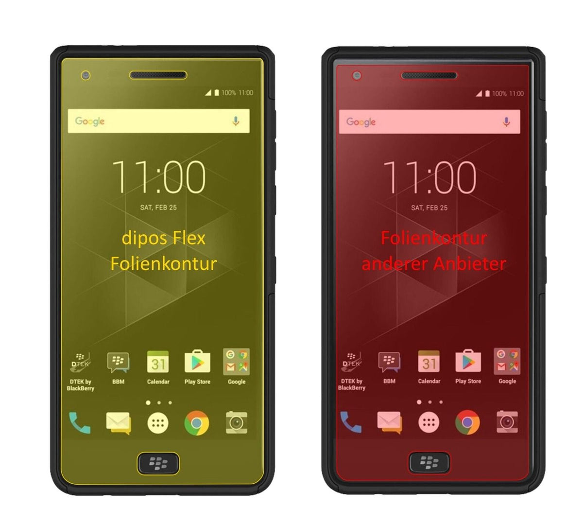 2x 3D Full Cover Screen Protector for Blackberry Motion