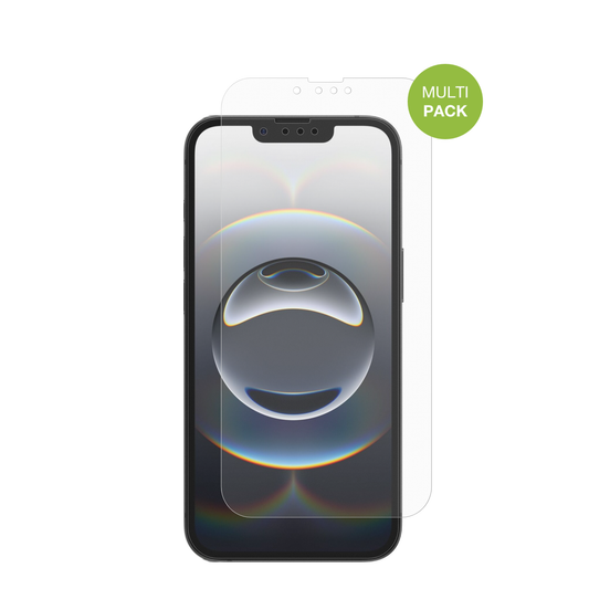 AppleiPhone 17e mit aufgebrachter dipos Displayschutzfolie, die lästige Fingerabdrücke minimiert