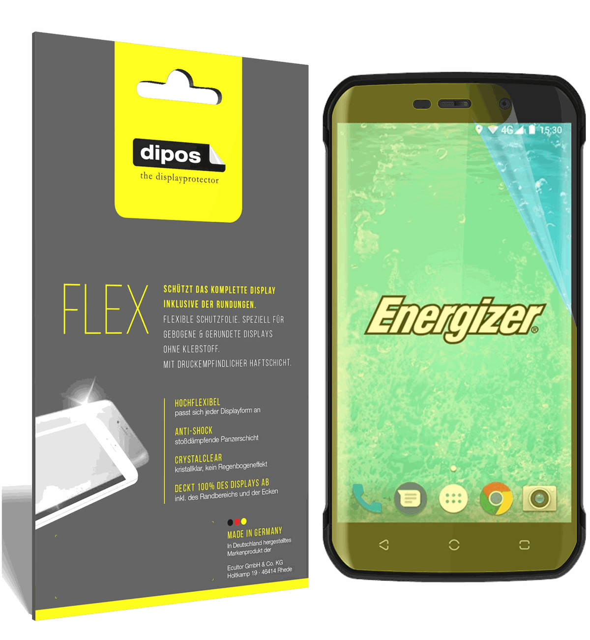 dipos FLEX 3x Clear Screen Protector for Energizer Hard Case H550S