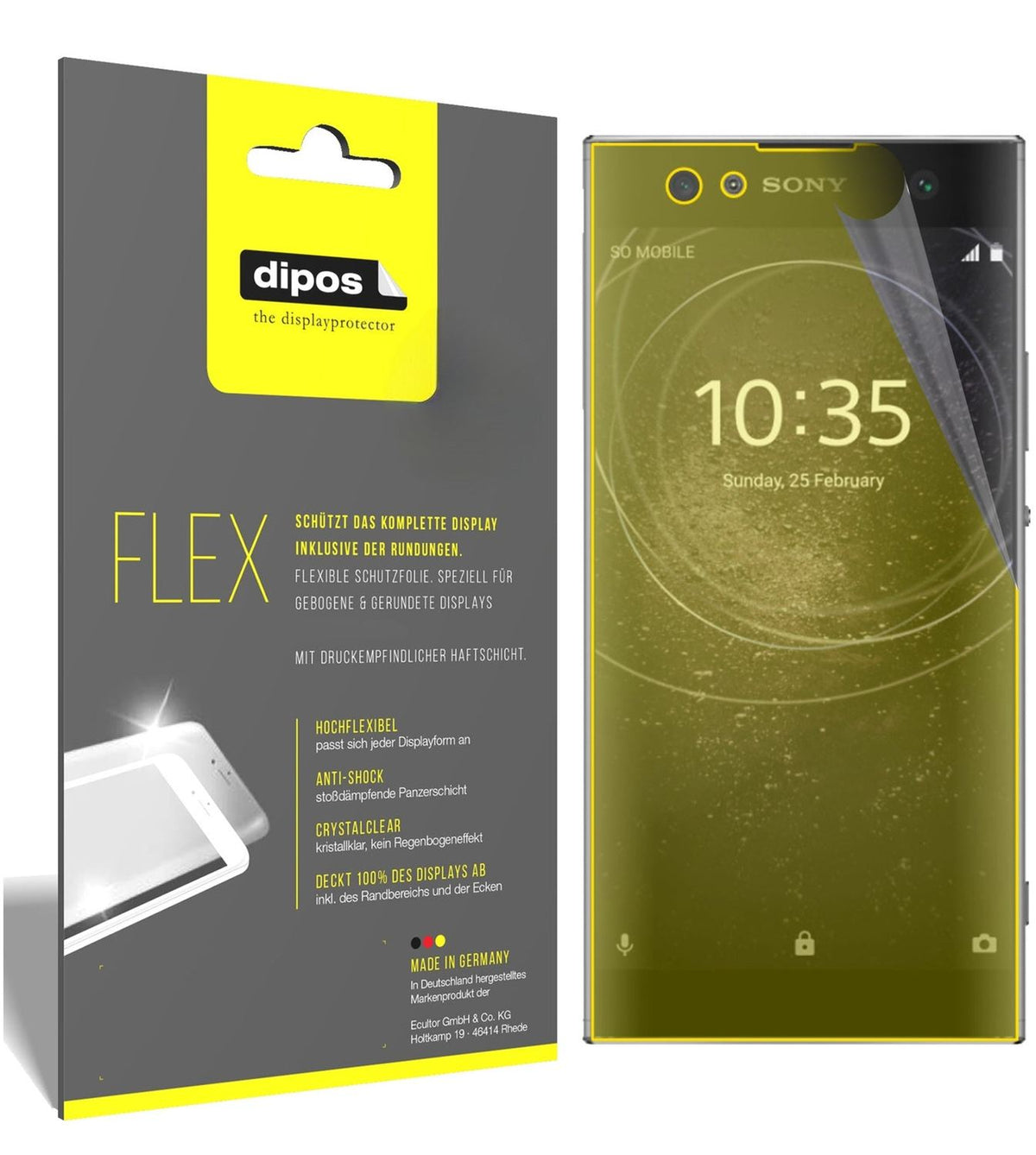 2x 3D Full Cover Screen Protector for Sony Xperia XA2 Ultra