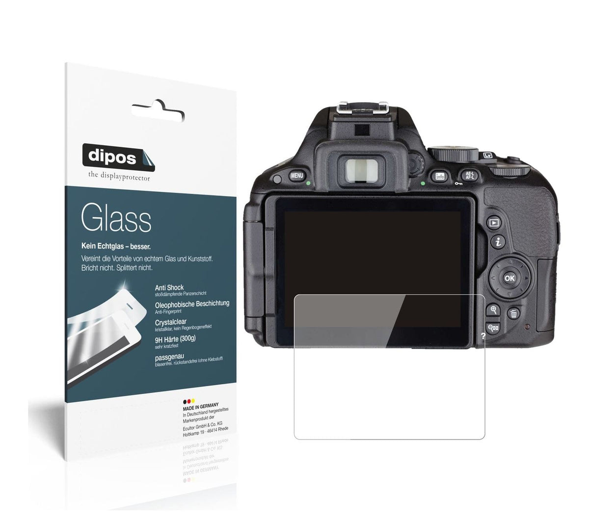 9H Clear Screen Protector for Nikon 5500 – Shatterproof, Crystal Clear | dipos