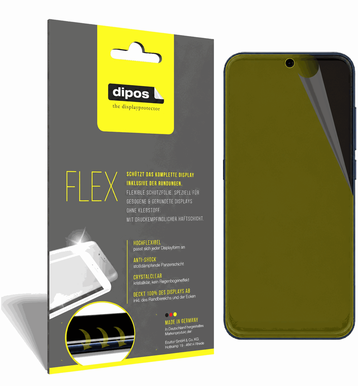 2x Screen Protector for Hisense U50 Protective Film covers 100% dipos Flex