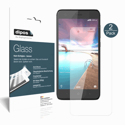2x 9H Clear Screen Protector for ZTE Hawkeye – Shatterproof, Crystal Clear | dipos