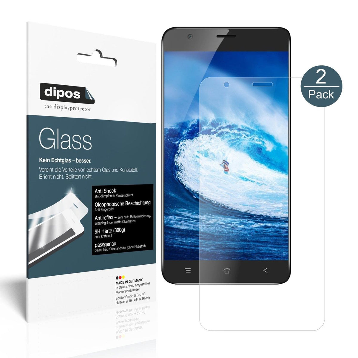 2x Screen Protector for Blackview E7s matte Flexible Glass 9H dipos