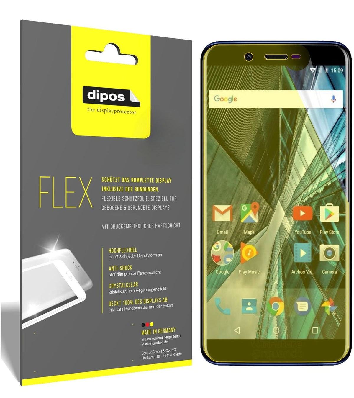 2x 3D Full Cover Screen Protector for Archos Core 57S