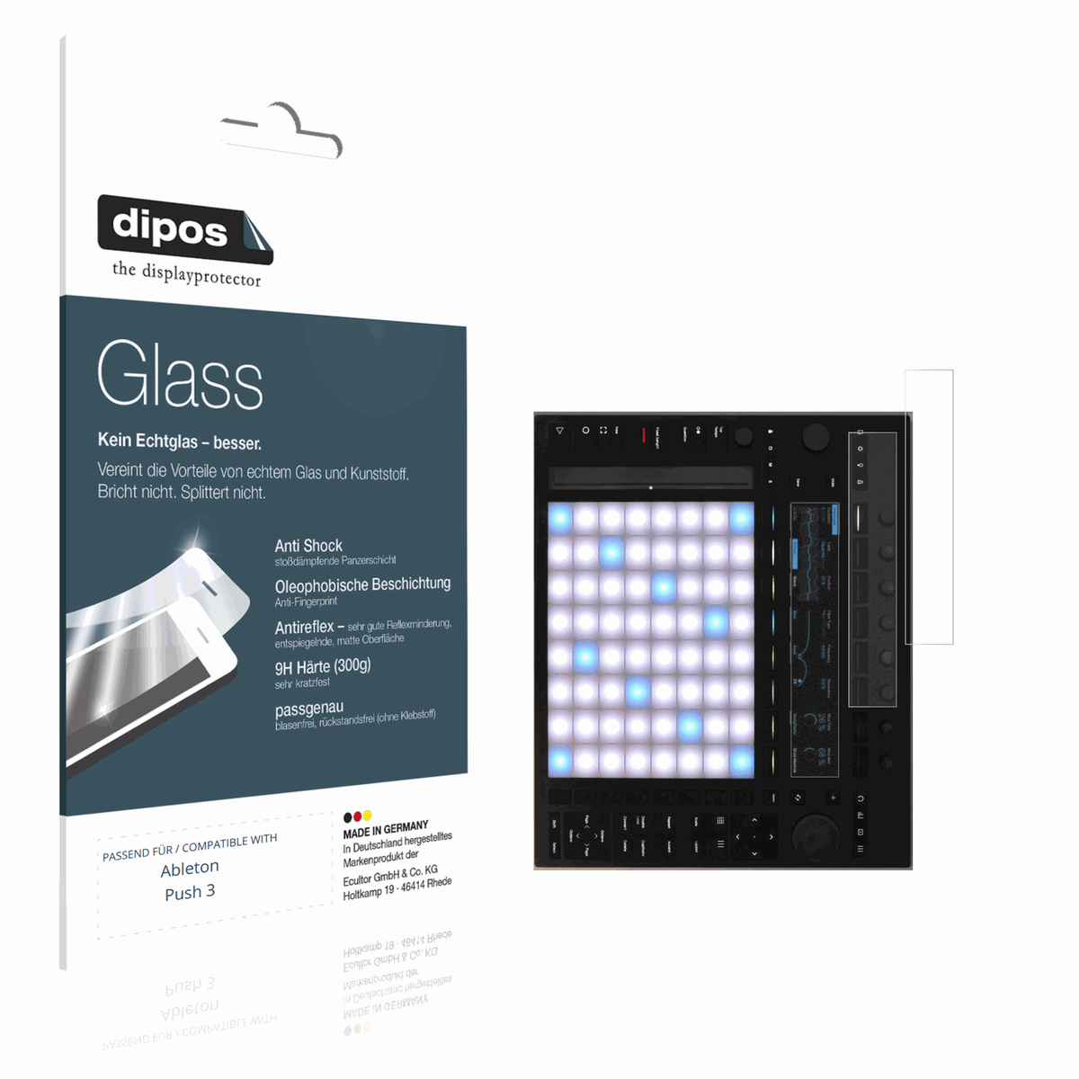 2x Screen Protector for Ableton Push 3 matte Flexible Glass 9H dipos