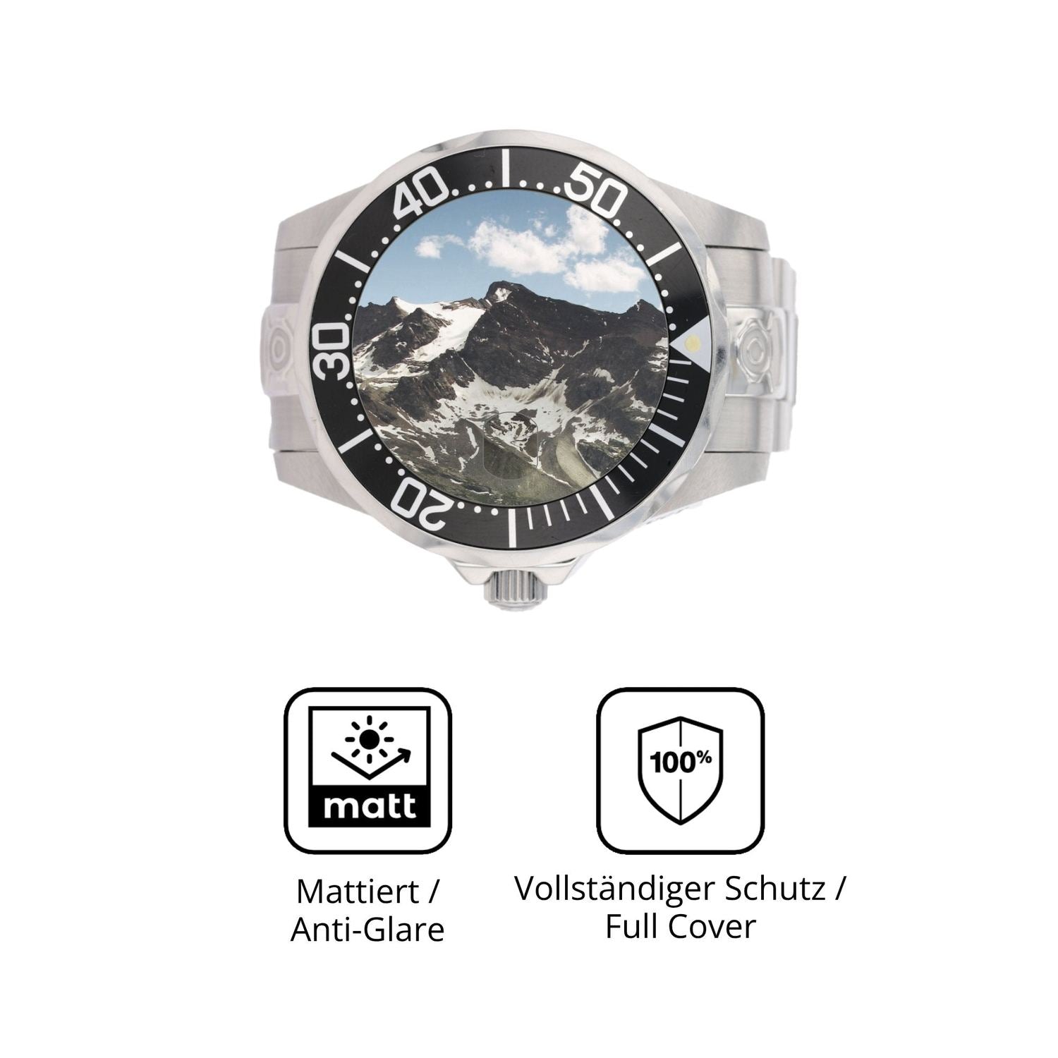 Flexible TPU-Folie passend zugeschnitten für Invicta Grand Diver 47 mm, vollständige Abdeckung