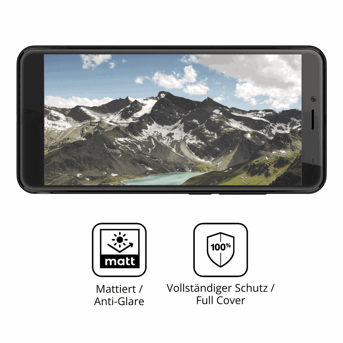 Flexible TPU-Folie passend zugeschnitten für Konrow Touch 55, vollständige Abdeckung