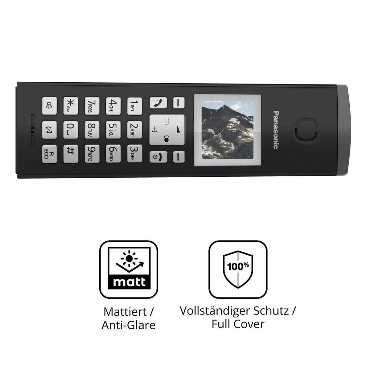 Flexible TPU-Folie passend zugeschnitten für Panasonic KX-TGK220, vollständige Abdeckung