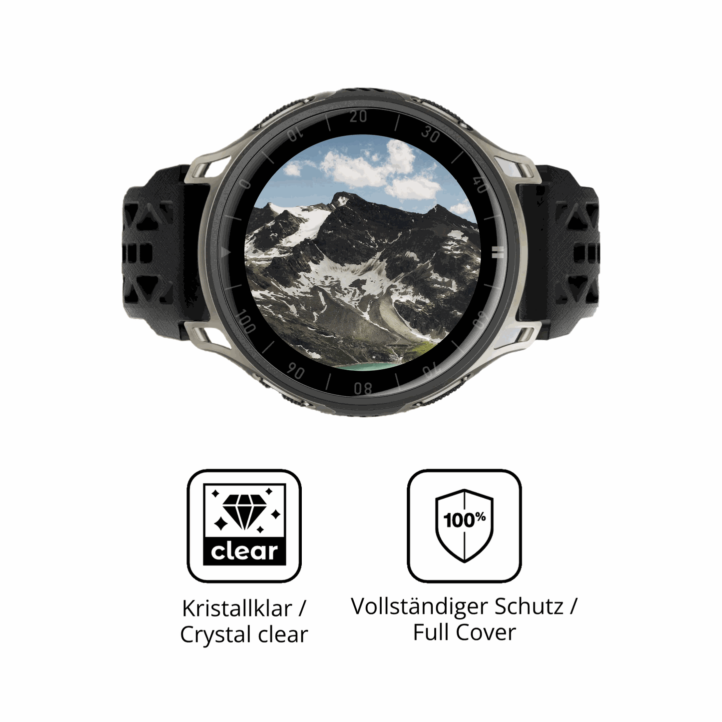 Dünne und klare Folie passend zugeschnitten für Amazfit Cheetah 2 Pro