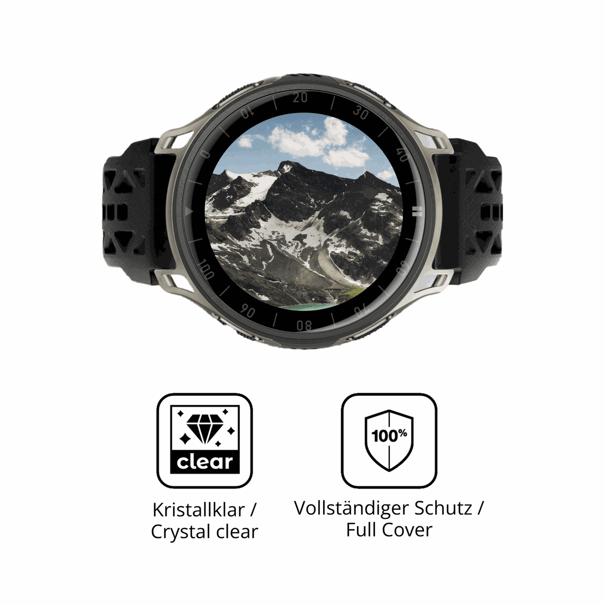 Dünne und klare Folie passend zugeschnitten für Amazfit Cheetah 2 Pro