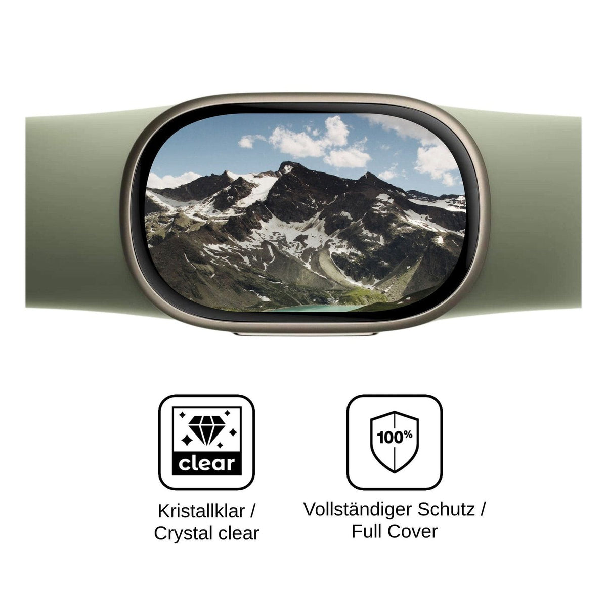 2x Screen Protector for Google FitBit Edge Protective Film covers 100% dipos Flex