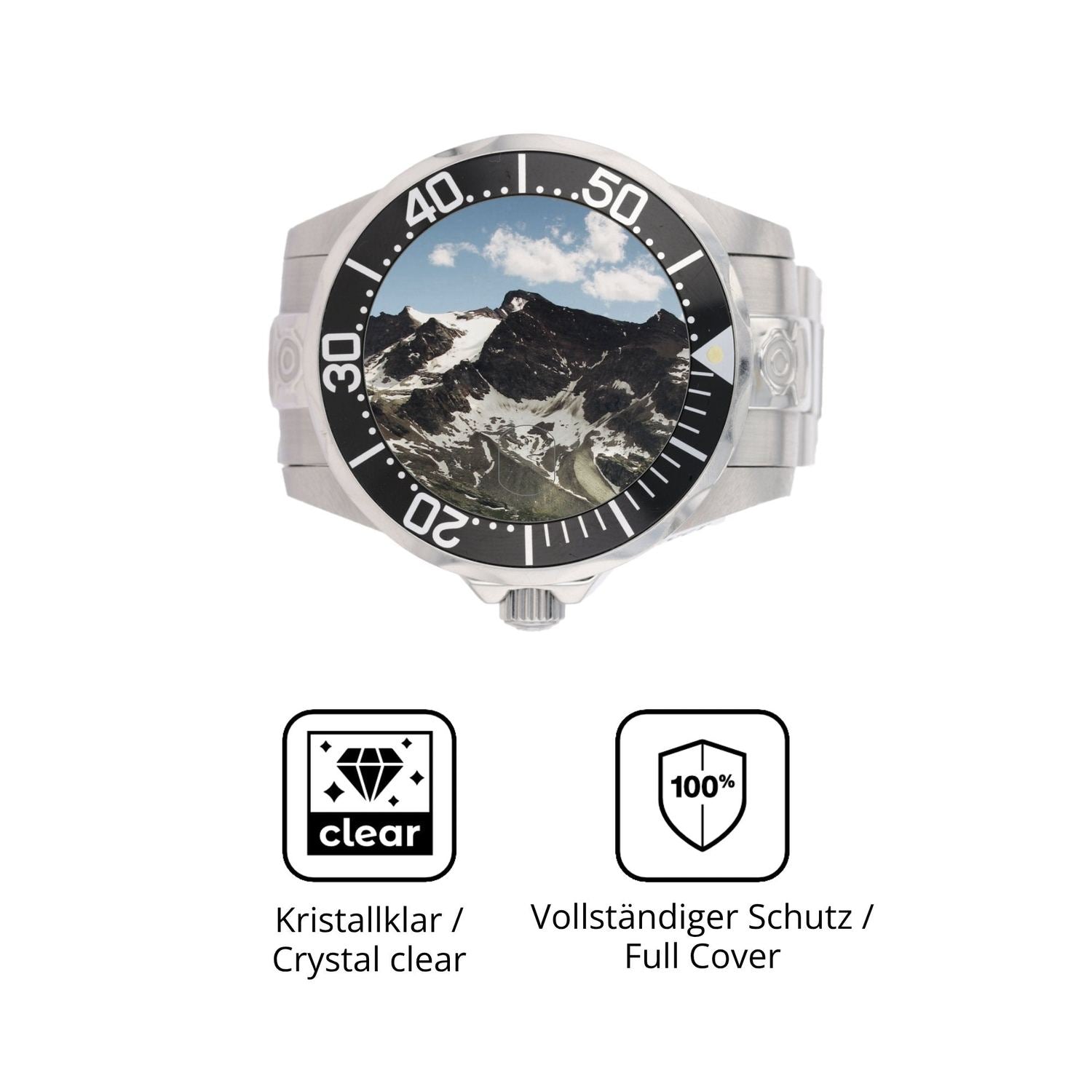 Dünne und klare Folie passend zugeschnitten für Invicta Grand Diver 47 mm
