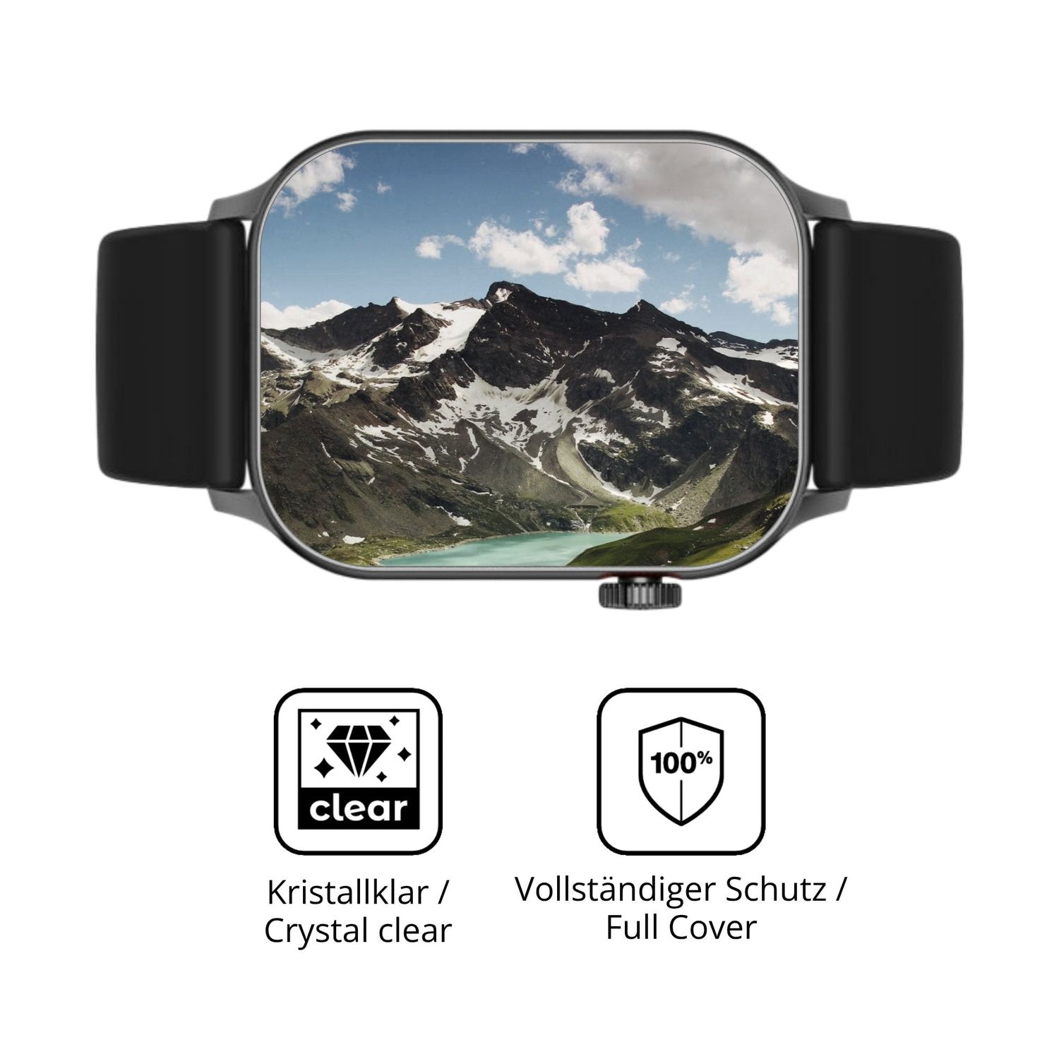 Dünne und klare Folie passend zugeschnitten für OOQE Watch Pro 8