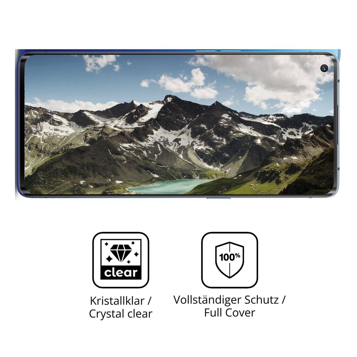 Dünne und klare Folie passend zugeschnitten für Oppo Find X2 Neo