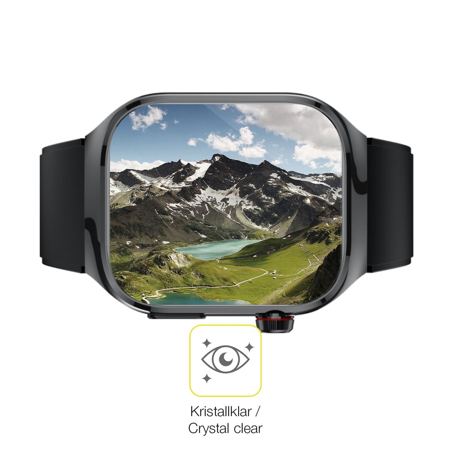 Dünne und klare Folie passend zugeschnitten für TK 16 Smartwatch 2.04 Zoll