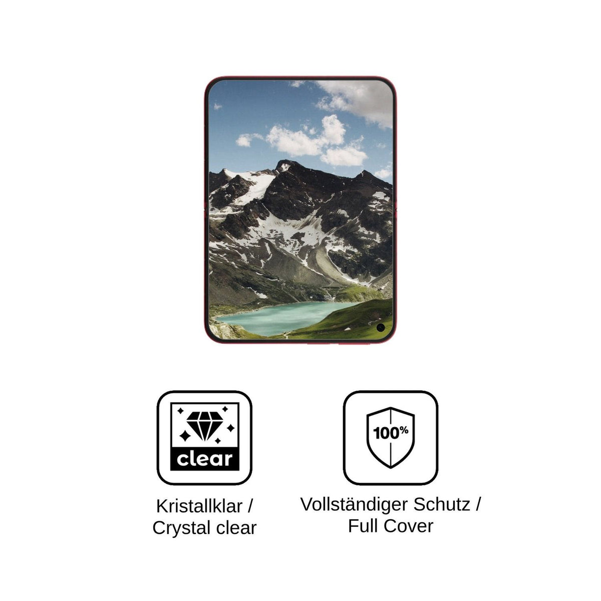2x Screen Protector for Xiaomi 18 Fold Inside Protective Film covers 100% dipos Flex