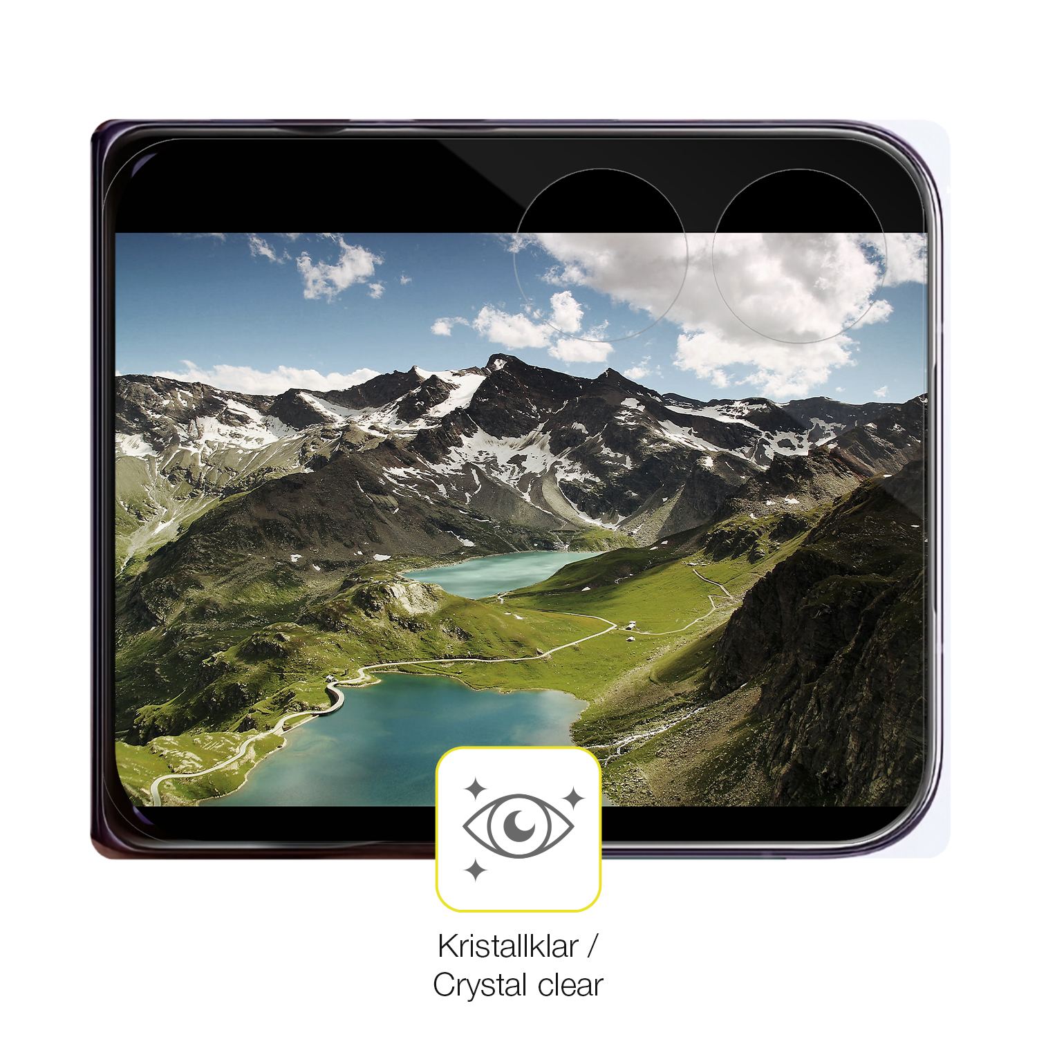 Dünne und klare Folie passend zugeschnitten für Xiaomi Mi Mix Flip (Frondisplay)