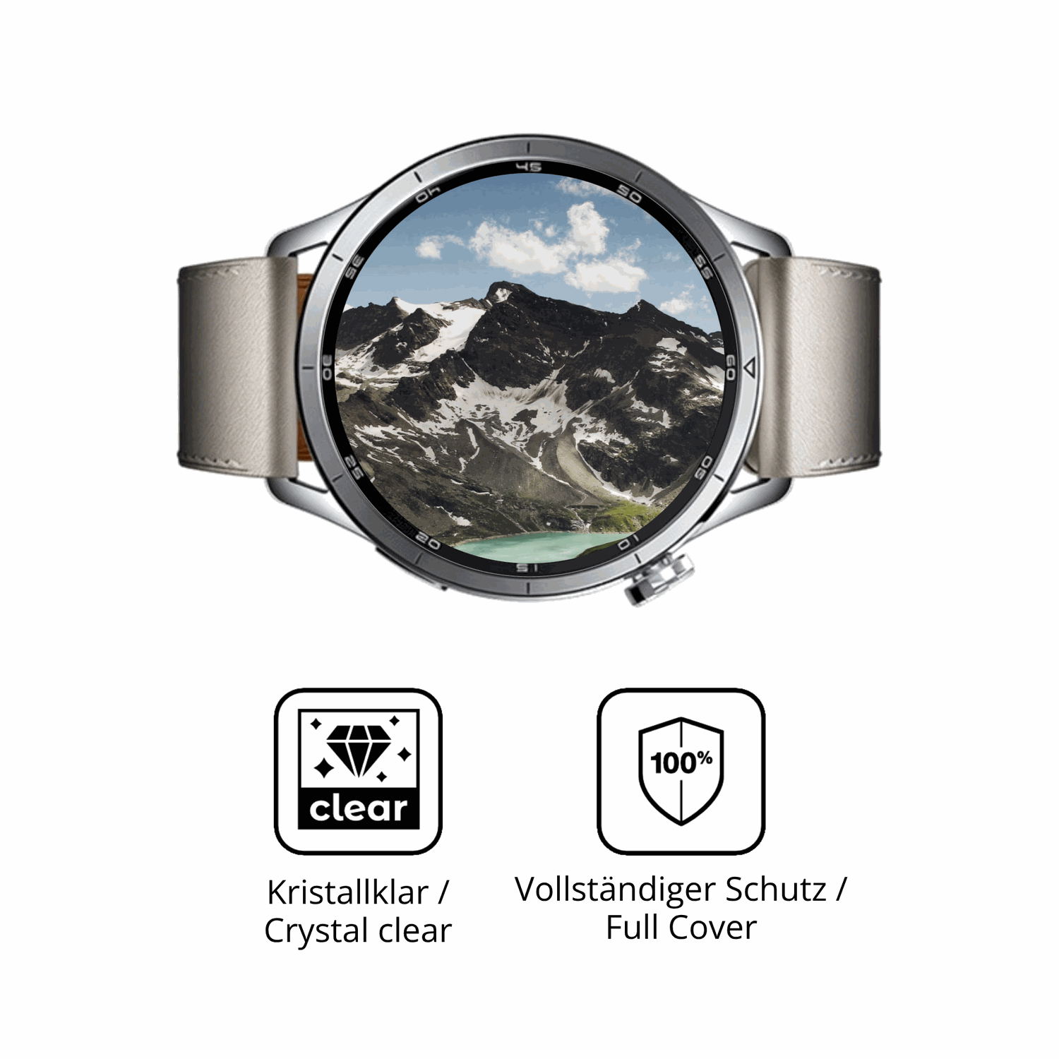 Dünne und klare Folie passend zugeschnitten für Xiaomi Watch S5