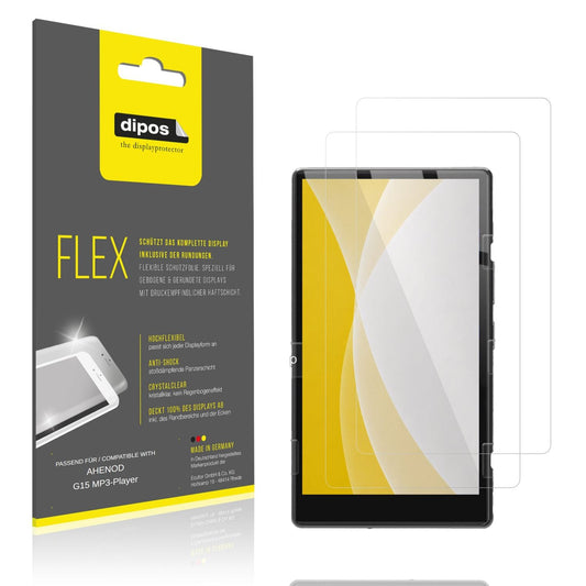 Klare Displayschutzfolie von dipos passend für AHENOD G15 MP3-Player, 100% Displayabdeckung und blasenfreie Montage