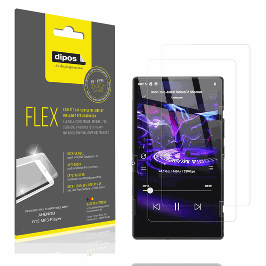 Klare Displayschutzfolie von dipos passend für AHENOD G15 MP3-Player, 100% Displayabdeckung und blasenfreie Montage