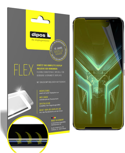 Klare Displayschutzfolie von dipos passend für Asus ROG Phone 3, 100% Displayabdeckung und blasenfreie Montage