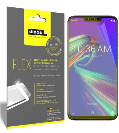 Klare Displayschutzfolie von dipos passend für Asus ZenFone Max (M2), 100% Displayabdeckung und blasenfreie Montage