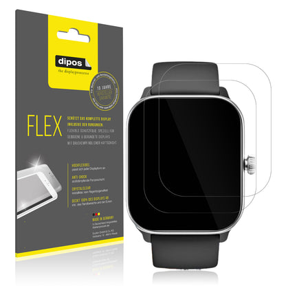 Klare Displayschutzfolie von dipos passend für Beafon 102 Smartwatch 1.83 Zoll, 100% Displayabdeckung und blasenfreie Montage