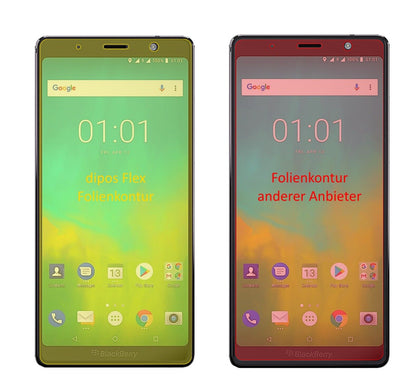 Klare Displayschutzfolie von dipos passend für BlackBerry Evolve, 100% Displayabdeckung und blasenfreie Montage