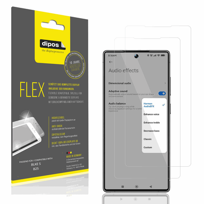 Klare Displayschutzfolie von dipos passend für BLKE S B25, 100% Displayabdeckung und blasenfreie Montage