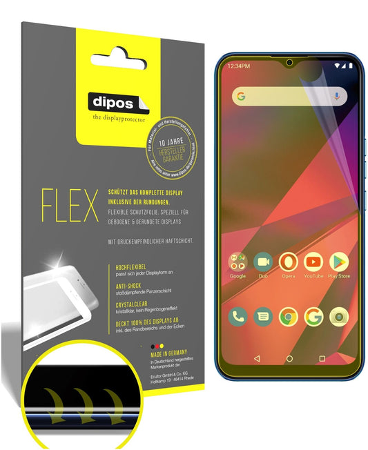 Klare Displayschutzfolie von dipos passend für BLU G90, 100% Displayabdeckung und blasenfreie Montage