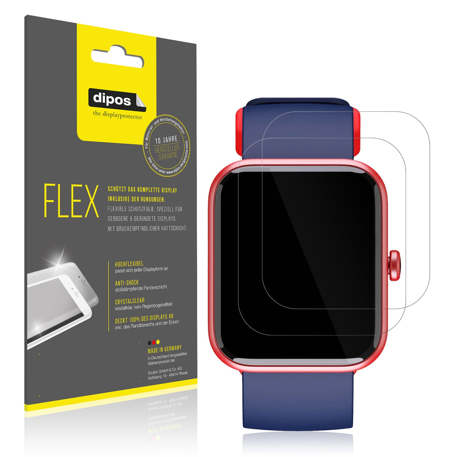 Klare Displayschutzfolie von dipos passend für Boat Xtend, 100% Displayabdeckung und blasenfreie Montage