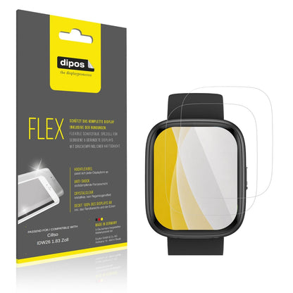 Klare Displayschutzfolie von dipos passend f�r Cillso IDW26 1.83 Zoll, 100% Displayabdeckung und blasenfreie Montage