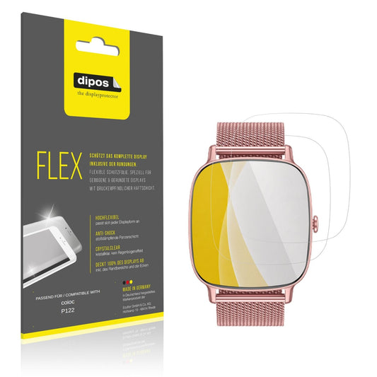 Klare Displayschutzfolie von dipos passend für coioc P122, 100% Displayabdeckung und blasenfreie Montage