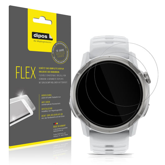 Klare Displayschutzfolie von dipos passend für Coros Apex 4 42mm, 100% Displayabdeckung und blasenfreie Montage