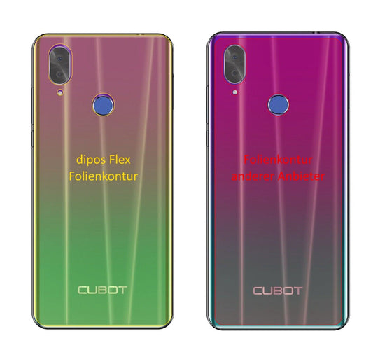 Klare Displayschutzfolie von dipos passend für Cubot X19 Rückseite, 100% Displayabdeckung und blasenfreie Montage