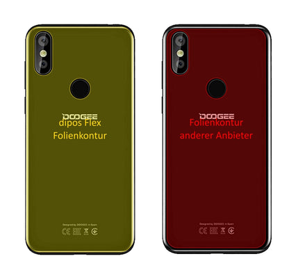Klare Displayschutzfolie von dipos passend für Doogee Y8 Rückseite, 100% Displayabdeckung und blasenfreie Montage