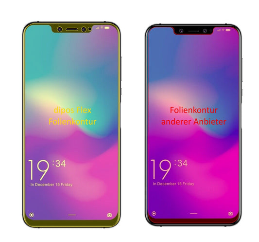 Klare Displayschutzfolie von dipos passend für Elephone A5, 100% Displayabdeckung und blasenfreie Montage