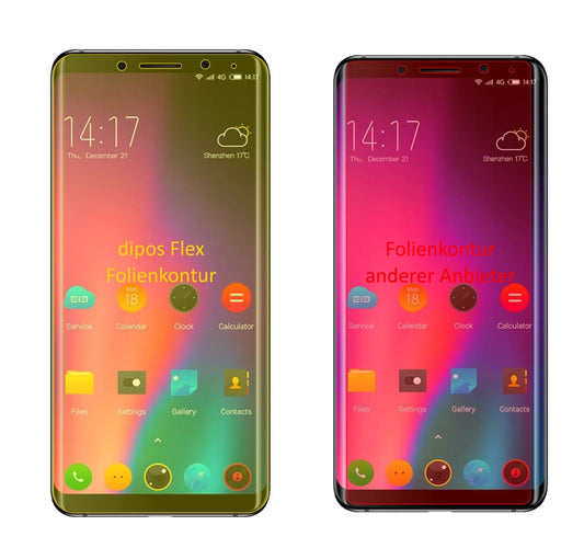 Klare Displayschutzfolie von dipos passend für Elephone U Pro, 100% Displayabdeckung und blasenfreie Montage