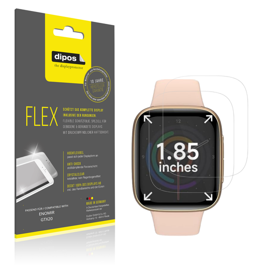 Klare Displayschutzfolie von dipos passend für ENOMIR GTX20, 100% Displayabdeckung und blasenfreie Montage